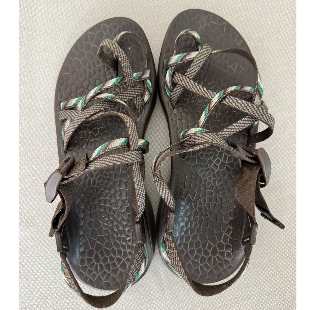 Chaco Womens ZX/2 Classic Sport Sandals Size 8 Brown/Green - Picture 2 of 9